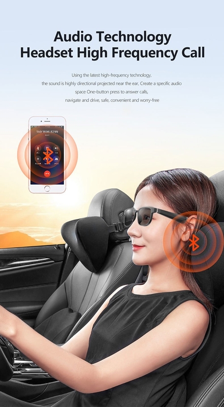 Siyah Bluetooth Güneş Gözlüğü Çağrıla Bluetooth 5.1 Sürümü 90mAh 4-6 Saat Müzik Zamanı
