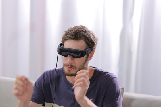 Özel 3D VR Gerçeklik Gözlüğü 1080P 43 Derece FOV Başlı Montajlı Ekran