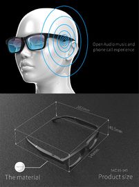 BT 5.0 Kablosuz Arama Polariscope Gözlükler Yorgunluk Önleyici Ses Stereo Bluetooth Video Gözlükleri